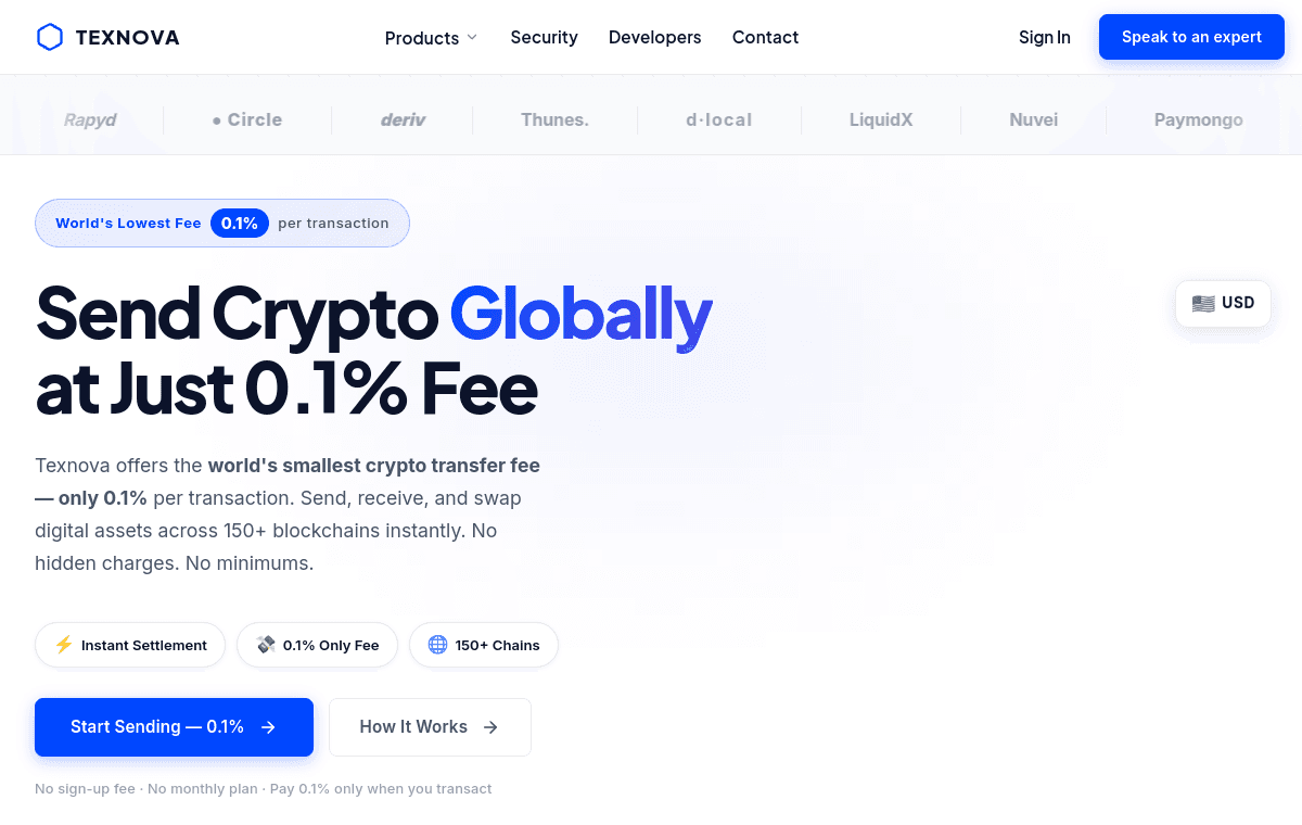 Texnova — Crypto payments by Gavior